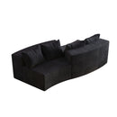 Curved Sectional Sofa With 4 Pillows, Modular Semi Circular Design by HouseOfZazla