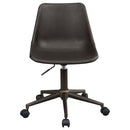 Ralston - Upholstered Adjustable Office Desk Chair With Ergonomic Design - Brown