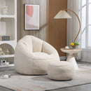Bedding Bean Bag Sofa Chair High Pressure Foam With Footrest by Unique Piece Furniture
