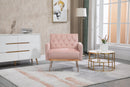 Accent Chair, leisure single sofa with Rose Golden feet