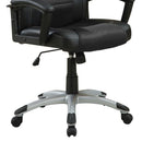 Office Chair With Base, Height Adjustable For Home & Workspaces - Black by HouseOfZazla
