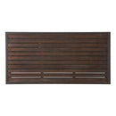 Bar Table With Slat Panel Design - Dark Brown
