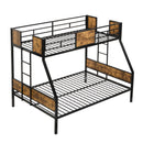 Modern Metal Bunk Bed With Side Ladders And Guardrail by HouseOfZazla