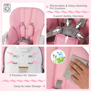 Convertible Infant Dining Chair with 5 Backrest and 3 Footrest Positions