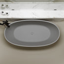 55'' Freestanding Bathtub Resin Stone Soaking Bathtub