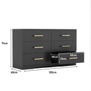 Large 6 Drawers Chest Of Drawer Dressers Table With Handle by HouseOfZazla