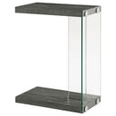 Sampson - C Shaped Side Table - Gray by HouseOfZazla