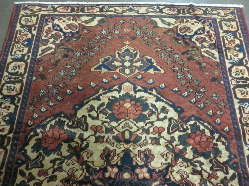 4' X 7' Antique 1920 Handmade Turkish Medallion Wool Rug Veg Dye Nice