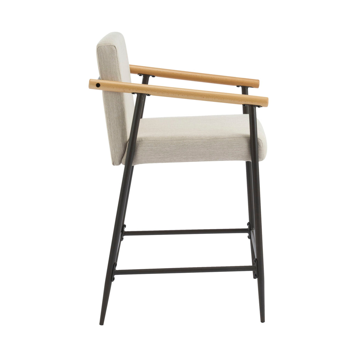 Mid Century Modern Counter Stool Set With Iron Frame, photo 23 of 28