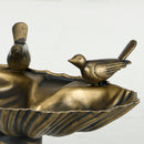 Outsunny 32' Antique Bird Bath with Pedestal Flower Planter Base