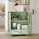 Buffet Cabinet with Glass Doors and Adjustable Shelves