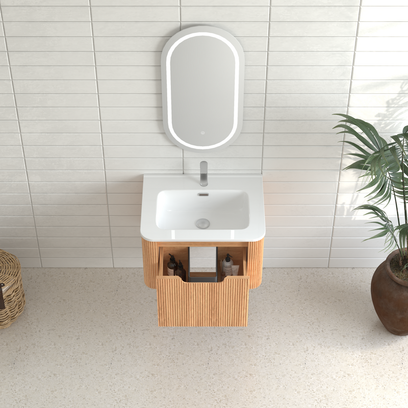 24" Wall-Mounted Floating Bathroom Vanity, photo 9 of 10