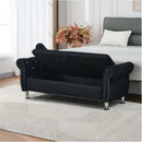 Storage Bench With Crystal Buttons And 1 Pillow For Bedroom by HouseOfZazla