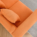 Oversized L - Shaped Corner Sofa, 5 Seater Sectional With 3 Cushions, Living Room Furniture - Orange by HouseOfZazla