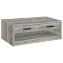 Nuberg - 2 Piece And End Table Set With Storage Drawers - Gray by HouseOfZazla