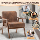 Mid Century Modern Accent Chair With Solid Wood Frame And Extra Thick Backrest by Unique Piece Furniture