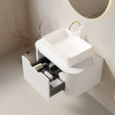 DINA 30" Bathroom Vanity & Sink with Floating Curved Edges and Storage Drawer by HouseOfZazla