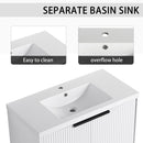 Contemporary Wall Mounted Bathroom Vanity With Resin Double Sink by HouseOfZazla