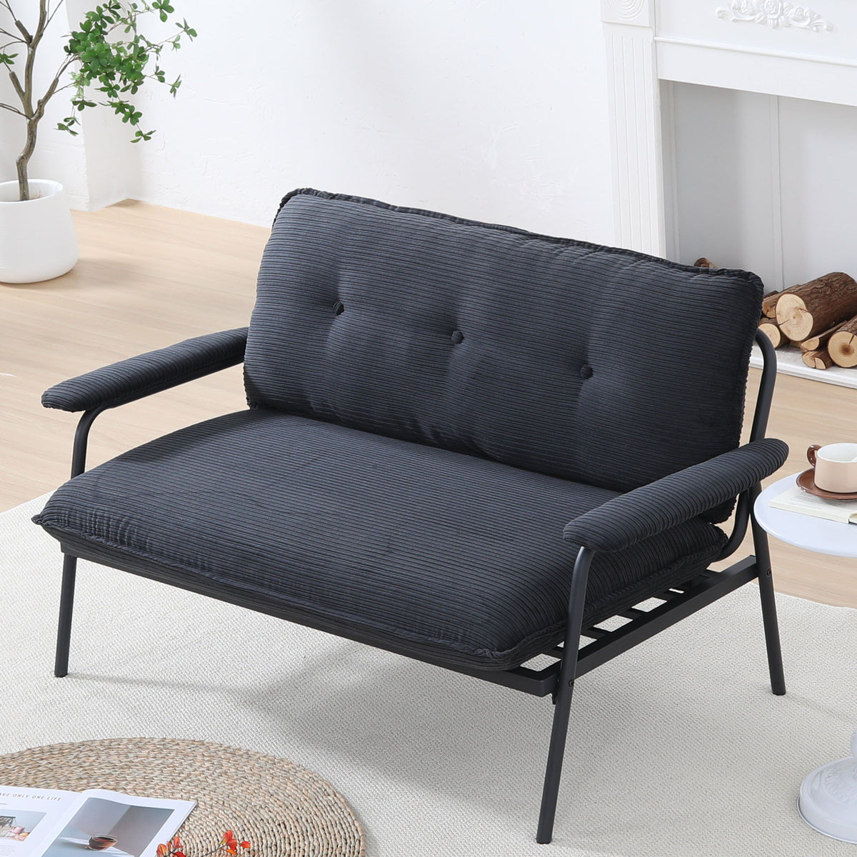 Modern Metal Frame Sofa With Sponge Filling For Compact Spaces And Versatile Use, photo 8 of 11