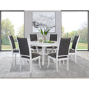 Tyler - Round Dining Table With Shelf Round Table - White