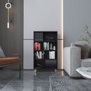 Bookcase, 6 Shelves, 4 Legs - Black by HouseOfZazla