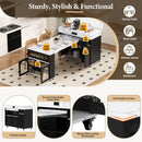 Extendable Dining Table With Folding Top, Rolling Kitchen Island With Drawers And Power Outlet by HouseOfZazla