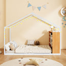 Bed House Frame With Shelves And Lights by Unique Piece Furniture