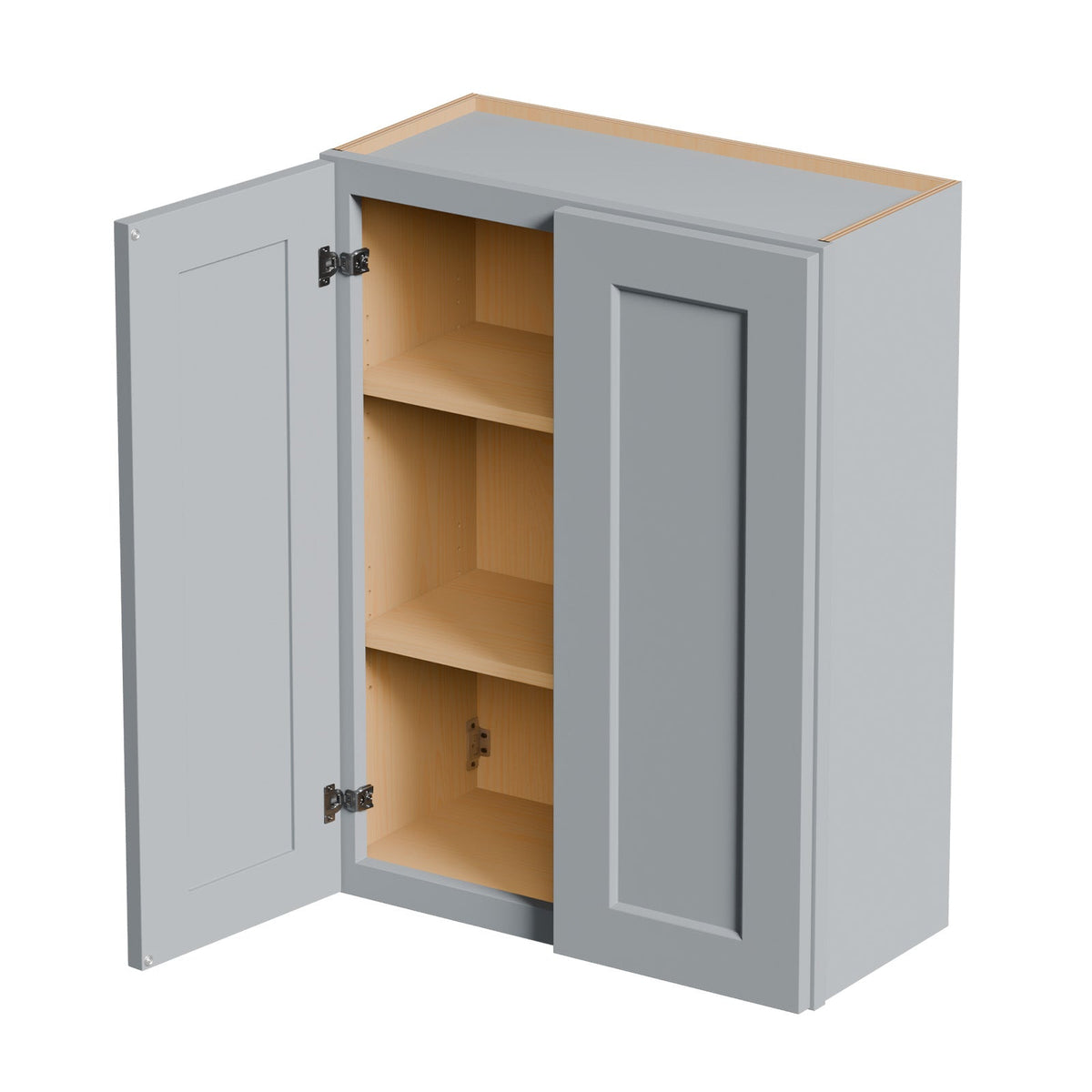 Gray Shaker Solid Wood Wall Cabinet with Soft-Close Doors, photo 4 of 7