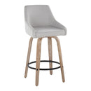 Hannah - Transitional Fixed Height Counter Stool With Swivel With Round Footrest (Set of 2)