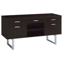 5 Drawer Credenza With Open Shelving - Cappuccino by HouseOfZazla