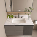 Bianco Carrara Venato Elegant Marble Vanity Top, Bathroom Vanity With Undermount Sink, Sintered Stone by HouseOfZazla