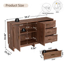 59.1" Buffet Sideboard with 2 Doors and 3 Drawers