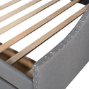 Upholstered Daybed With Two Drawers, Wood Slat Support by HouseOfZazla