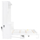 Murphy Bed With Desk, LED Lights & USB Charging Station by HouseOfZazla