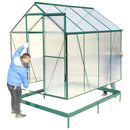 Polycarbonate house, Heavy Duty Outdoor Aluminum Walk-In House Kit With Rain Gutter, Vent And Door For Backyard Garden by HouseOfZazla