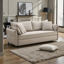 Irina Beige Fabric Sofa with Sleeper by HouseOfZazla