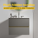 TIA 24" Wall Mount Space Grey Bathroom Vanity by HouseOfZazla