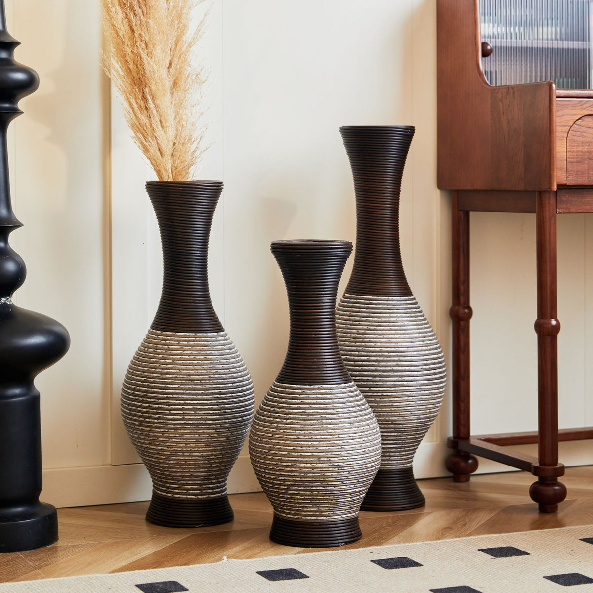 Tall Designer Floor Vase With Elegant 2 Tone, photo 25 of 36