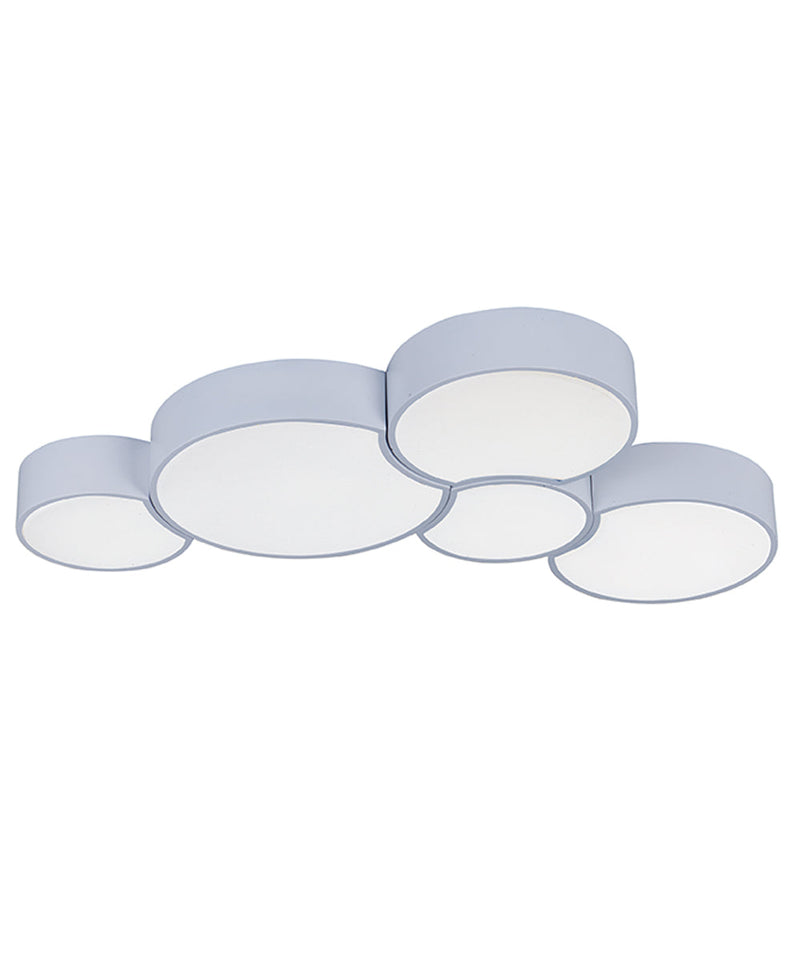 Cells 16"W 1-Light LED Flush Mount Light Fixture Matte White Finish by ET2