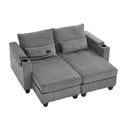 Convertible Chaise Lounge Sofa Chair With USB Ports, Cup Holders, Phone Holder And Storage by Unique Piece Furniture