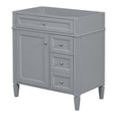 Bathroom Vanity With 2 Drawers And Tip-Out Drawer, Storage Cabinet by Unique Piece Furniture