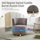 360 Degree Swivel Cuddle Barrel Accent Sofa Chair by Unique Piece Furniture