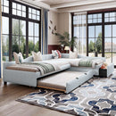 Upholstered Double Daybed With Trundle And Drawer by Unique Piece Furniture