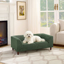 Pet Sofa with Backrest and Armrests - Modern Olive
