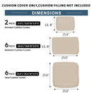 Cushion Covers for 7 Pcs Wicker Rattan Sectional Sofa
