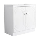 Contemporary Freestanding Bathroom Vanity With Resin Sink & Soft-Close Cabinet Doors by Unique Piece Furniture