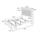 3 Piece Bedroom Set With LED Lighting, 2 Nightstands by HouseOfZazla