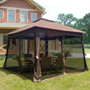 Outdoor Pop Up Gazebo Canopy With 2 Tier Soft Top And Removable Zipper Netting by Unique Piece Furniture