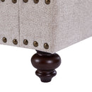 82" Chenille modern Upholstered Sofas 2 Seater Couches with Nails and Armrests (White)