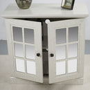 Sideboard Cabinet With Mirrored Doors, Adjustable Shelf, Metal Handles by HouseOfZazla